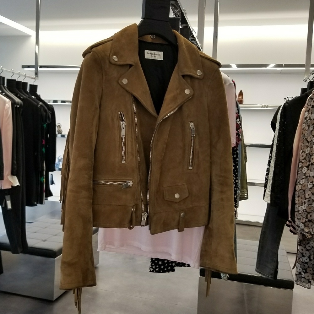 Caramel Suede Biker Jacket